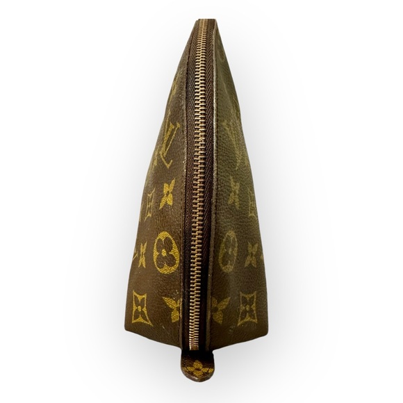 LOUIS VUITTON Authentic Monogram Trousse Demi Ronde Cosmetic Clutch Bag, Vintage - Picture 6 of 11